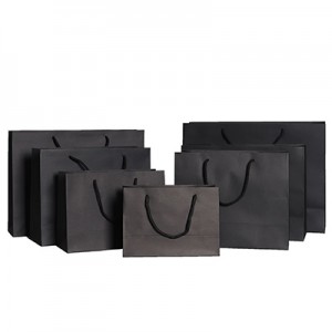 Black Shopping Paper Bags